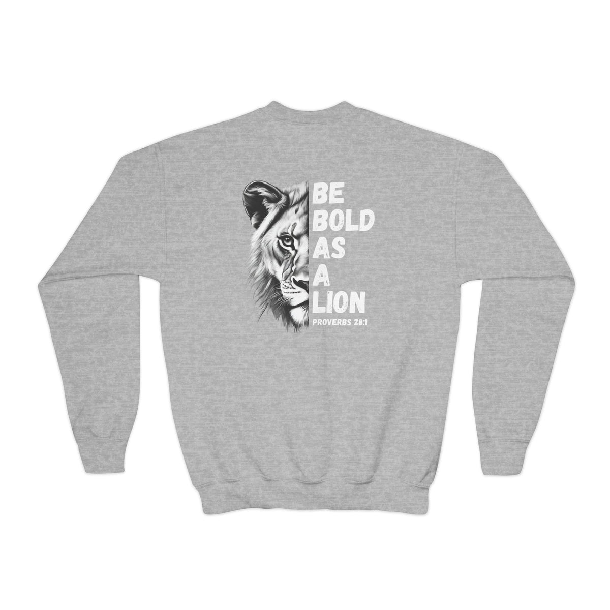 Kids Be Bold As A Lion Youth Crewneck Sweatshirt