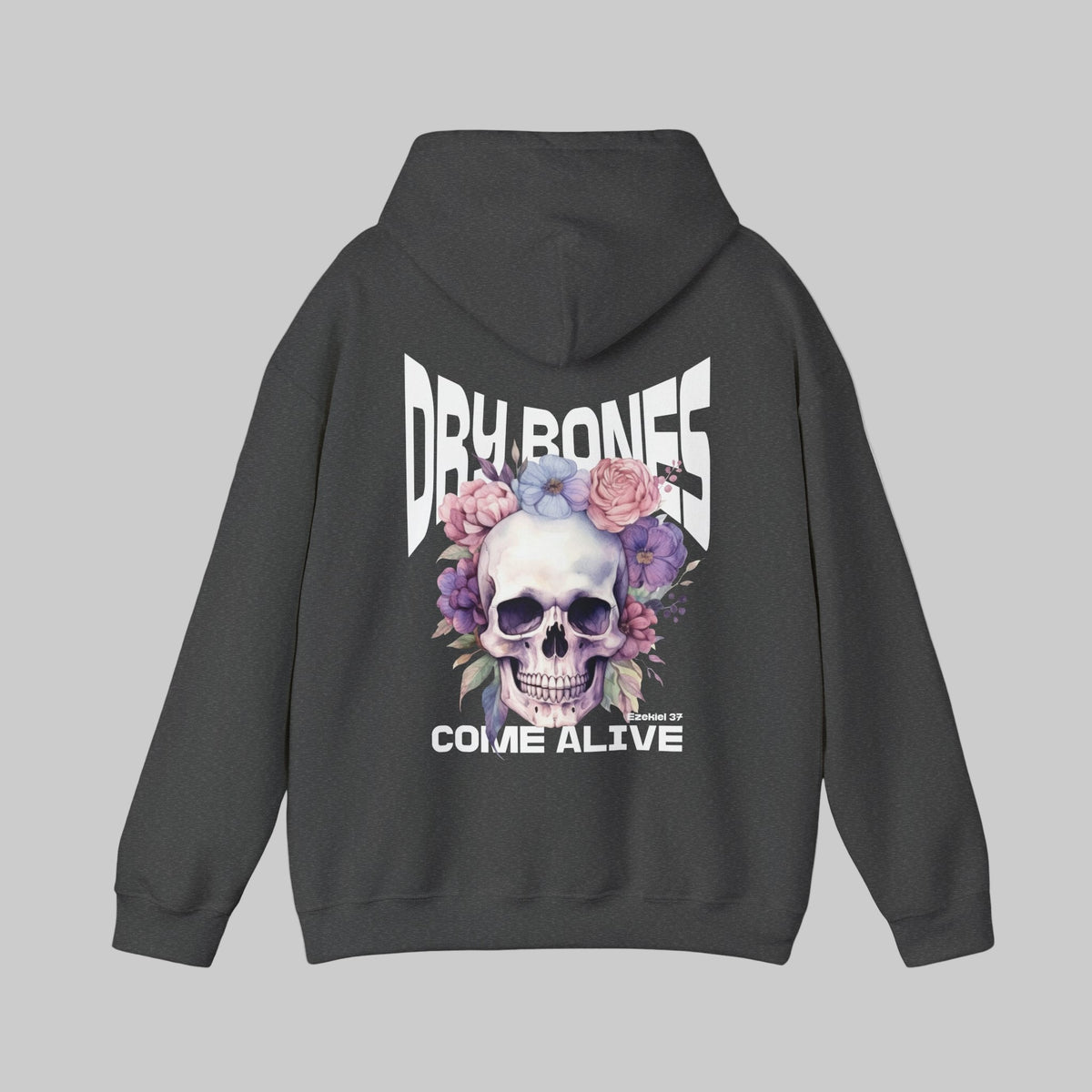 Dry Bones Come Alive Funky Christian Hoodie, Ezekiel 37 Bible Verse Skull Hooded Sweatshirt, Christian Graphic Hoodie