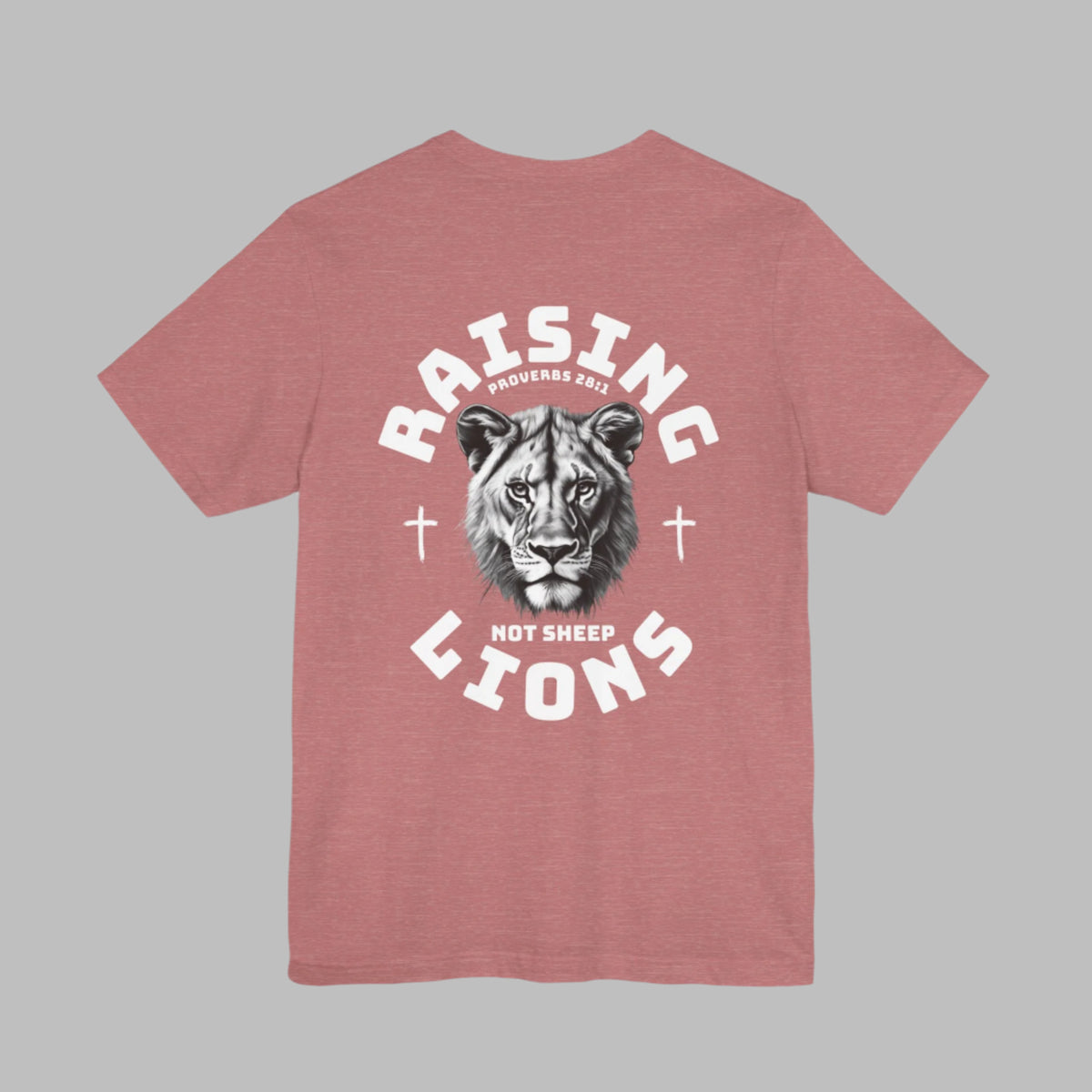 Raising Lions Not Sheep Adult Short Sleeve Tee