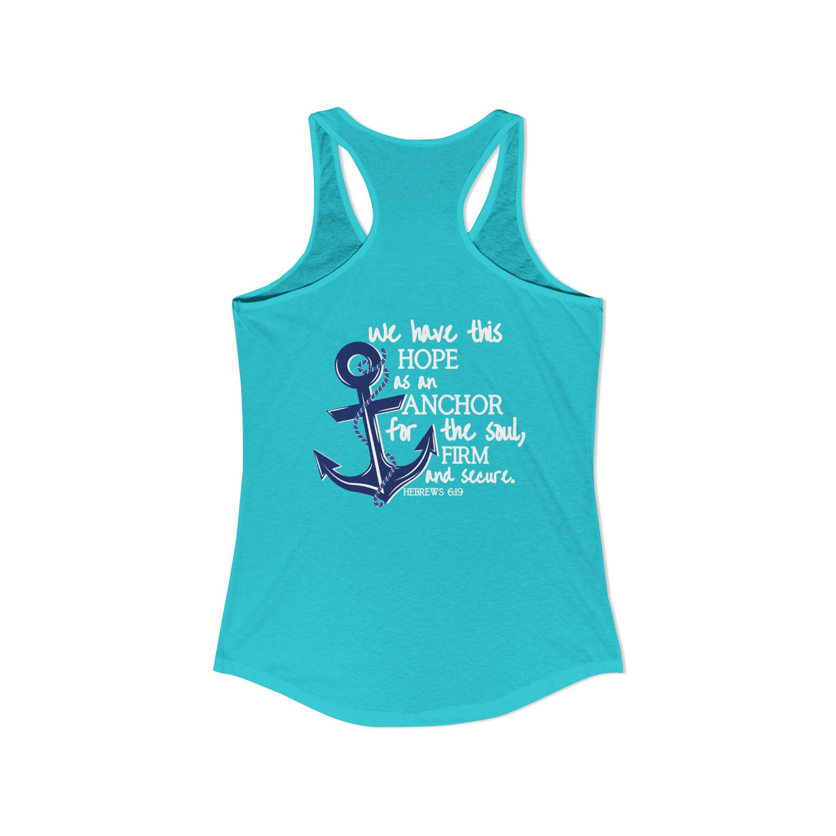 Women's Racerback Nautical Bible Verse Tank Top