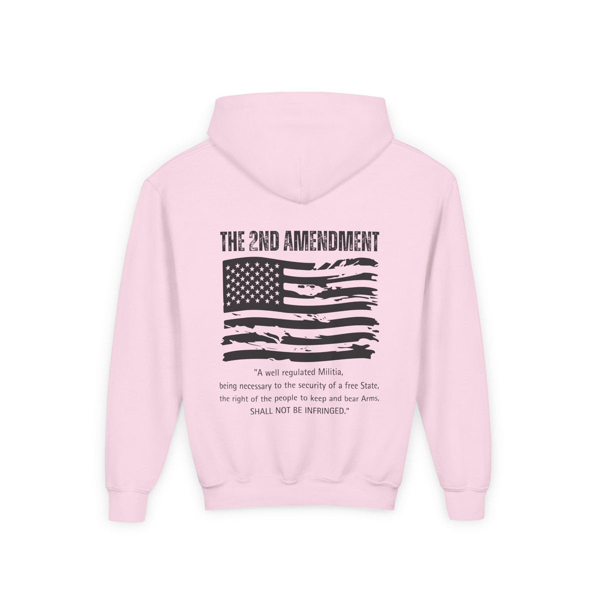 Youth 2nd Amendment Flag Design Hoodie, Kids 2A Sweatshirt, Gift for Teens, Patriotic Apparel, Flag Hoodie