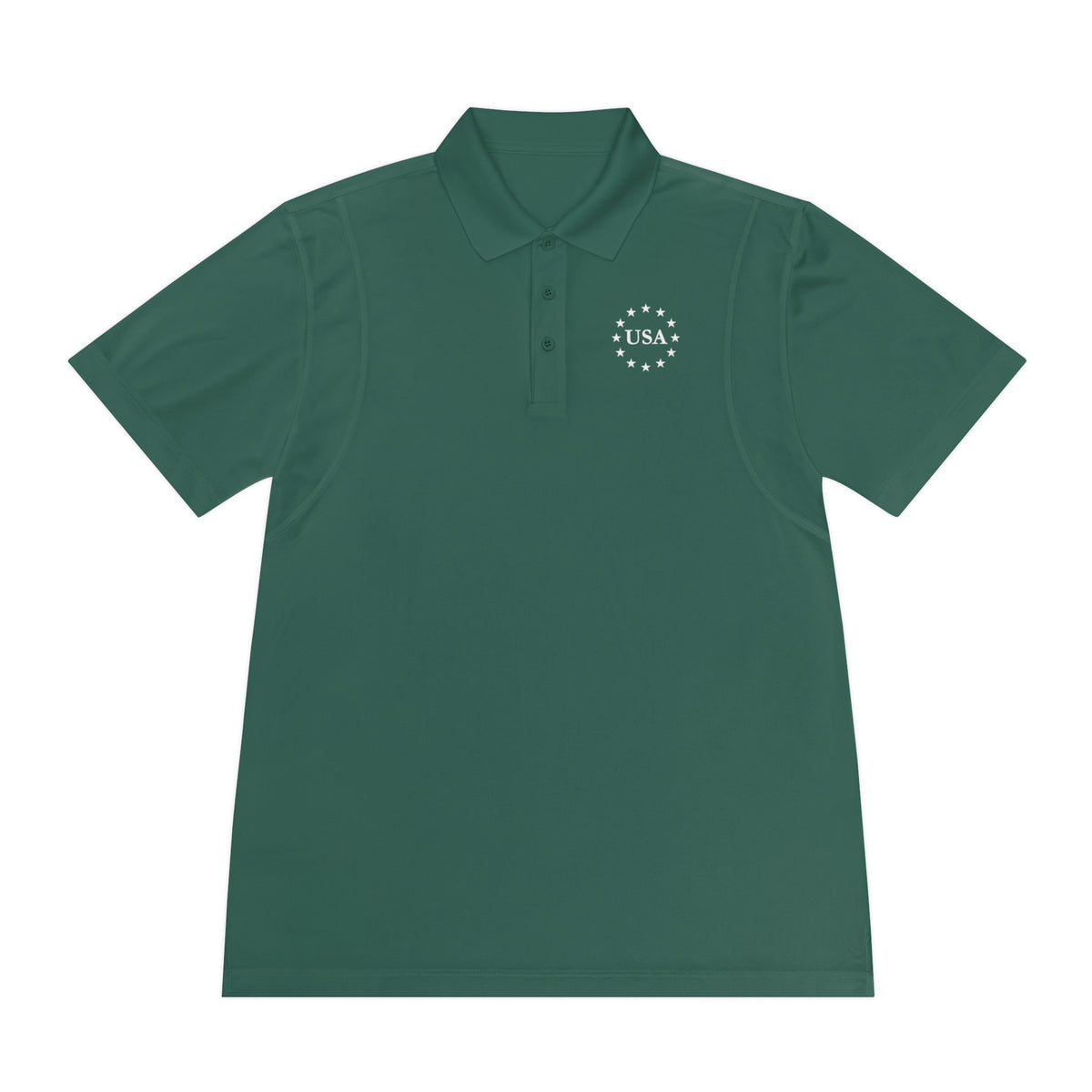 USA American Flag Men's Sport Polo Shirt - Patriotic Golf Polo