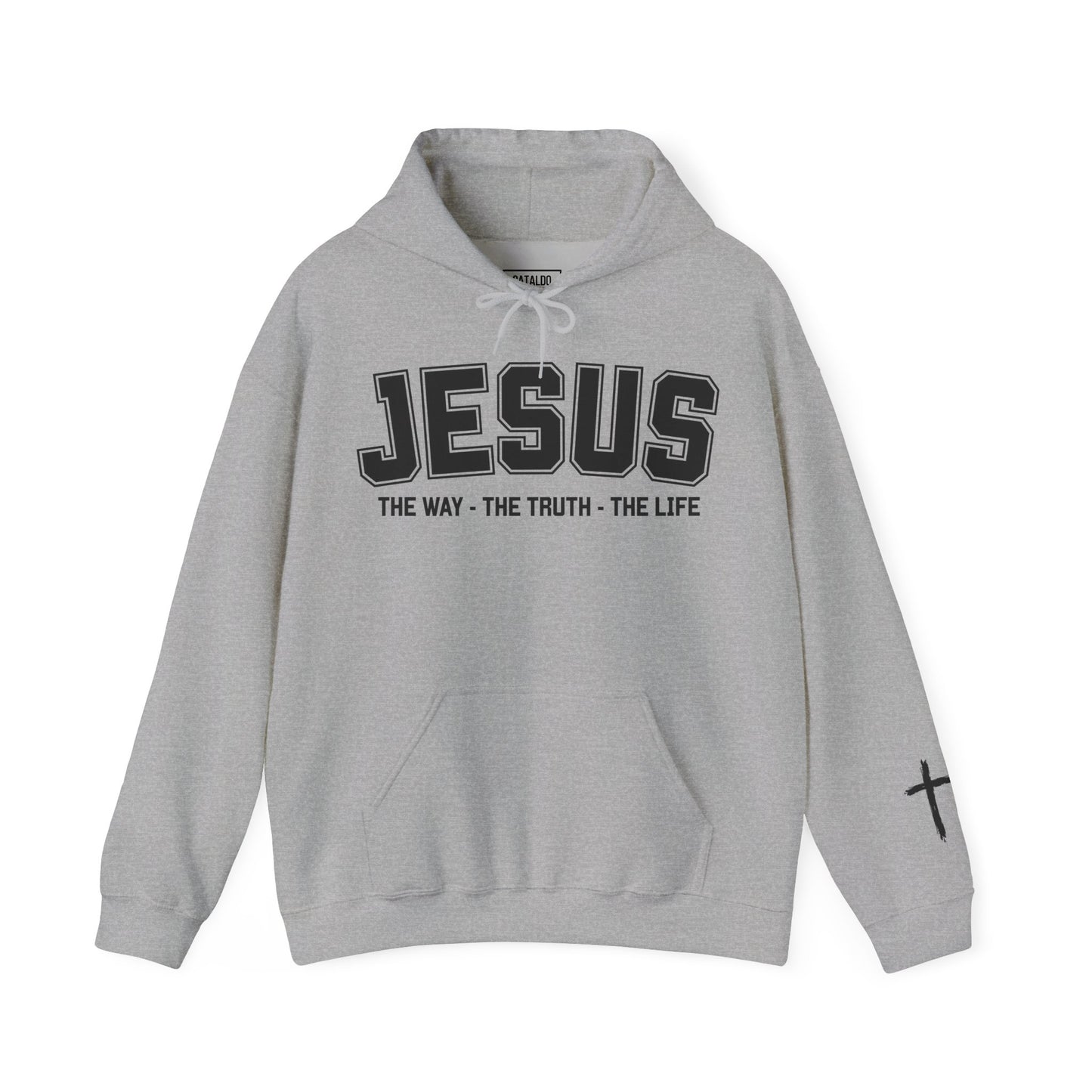 Jesus The Way The Truth The Life Inspirational Hoodie for Faithful Individuals, Religious Gift, Christian Apparel, Spiritual Wear