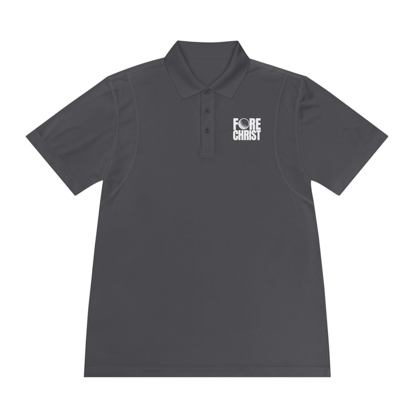 Men's 'Fore Christ' Sport Polo Shirt, Faith-Inspired Activewear, Christian Polo for Golf & Casual Outings, Men's Casual Wear