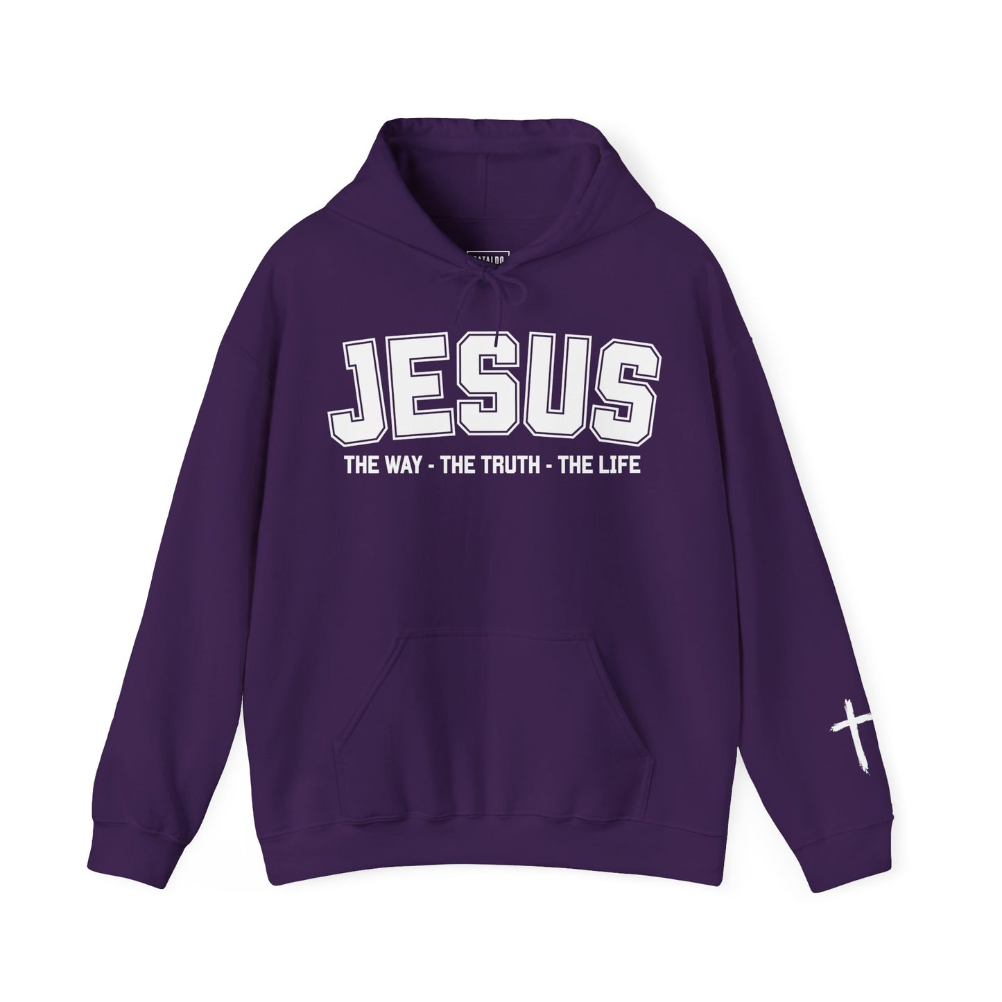 Jesus The Way The Truth The Life Inspirational Hoodie for Faithful Individuals, Religious Gift, Christian Apparel, Spiritual Wear