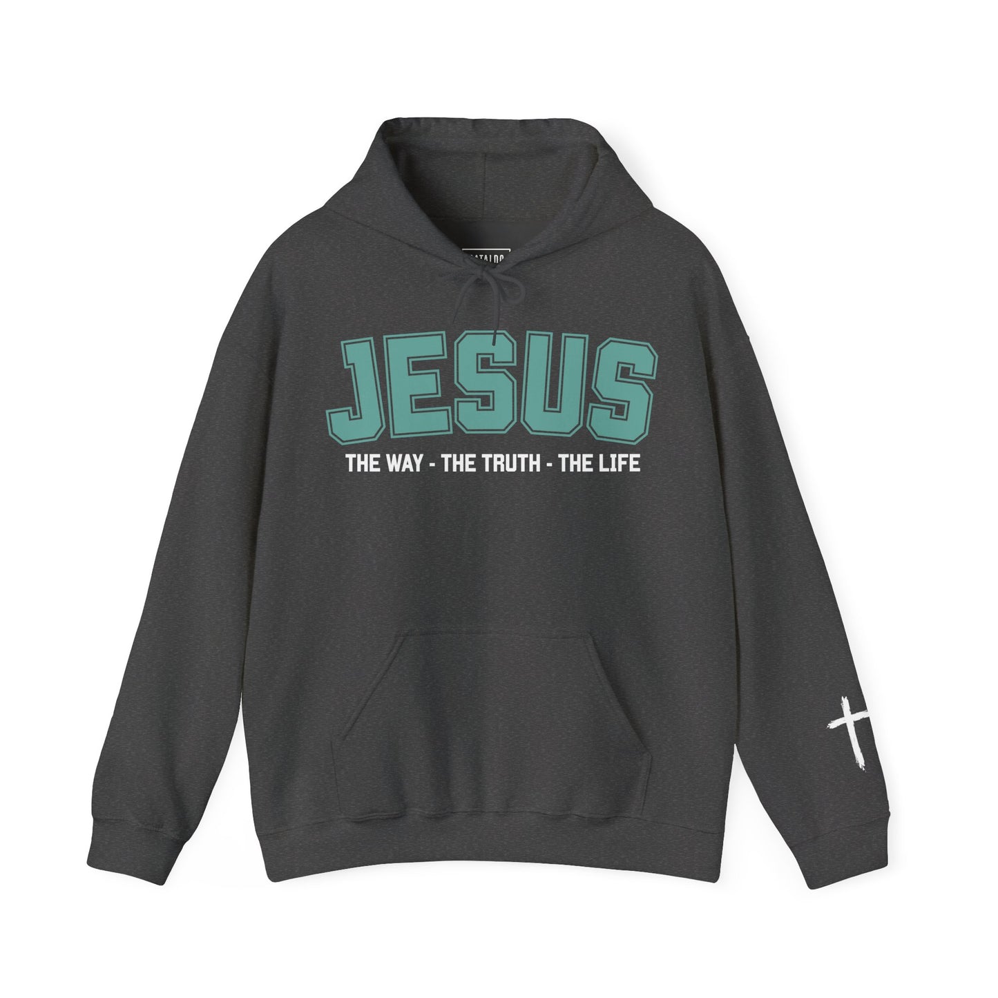 Jesus The Way The Truth The Life Inspirational Hoodie for Faithful Individuals, Religious Gift, Christian Apparel, Spiritual Wear