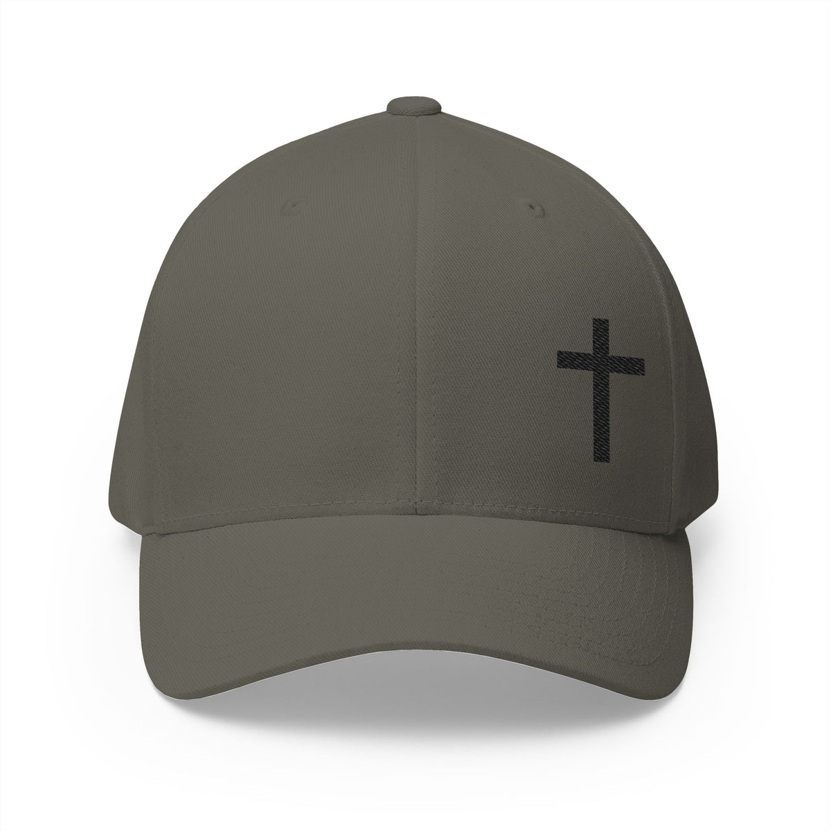 Embroidered Psalm 91 Hat - Flex-fit Closed-Back Hat with Cross Design