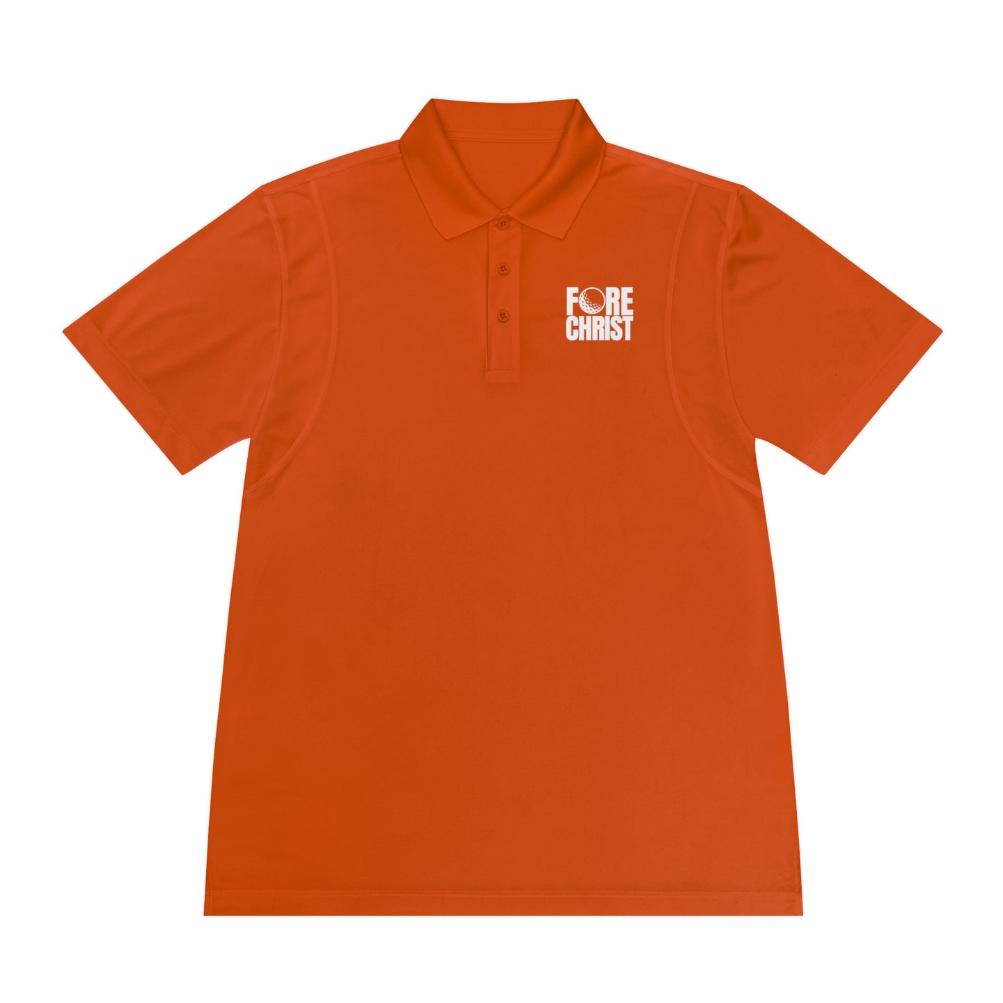 Men's 'Fore Christ' Sport Polo Shirt, Faith-Inspired Activewear, Christian Polo for Golf & Casual Outings, Men's Casual Wear