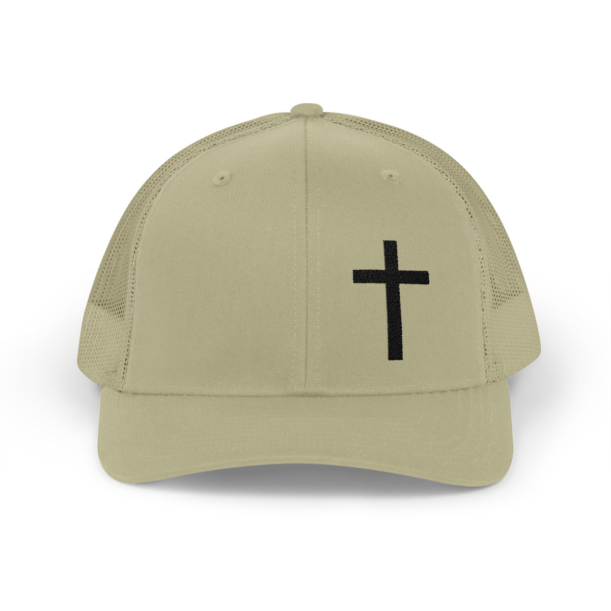 Embroidered Cross Snapback Hat, Faith-Inspired Trucker Cap