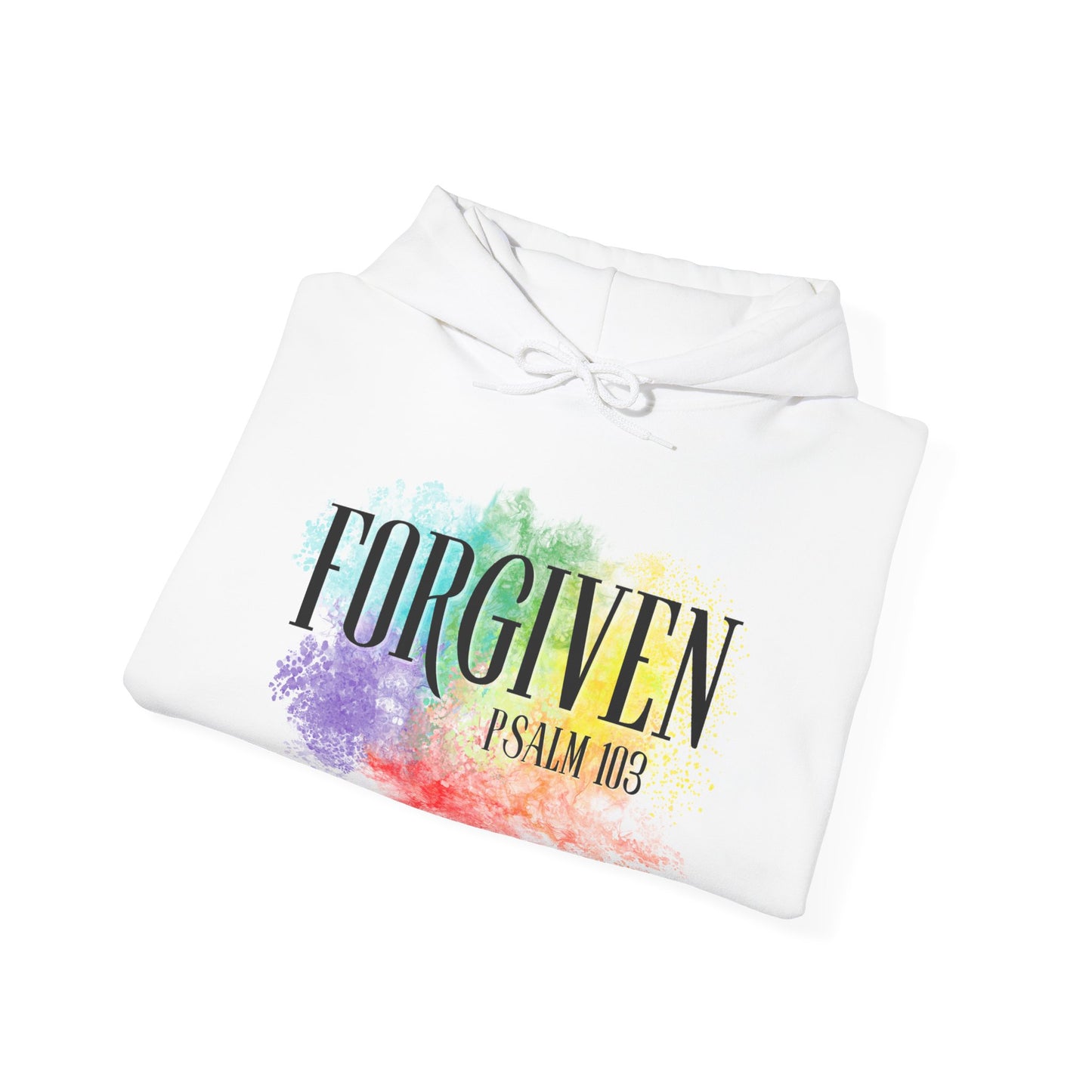 Forgiven Psalms Bible Verse Adult Heavyweight Hooded Sweatshirt