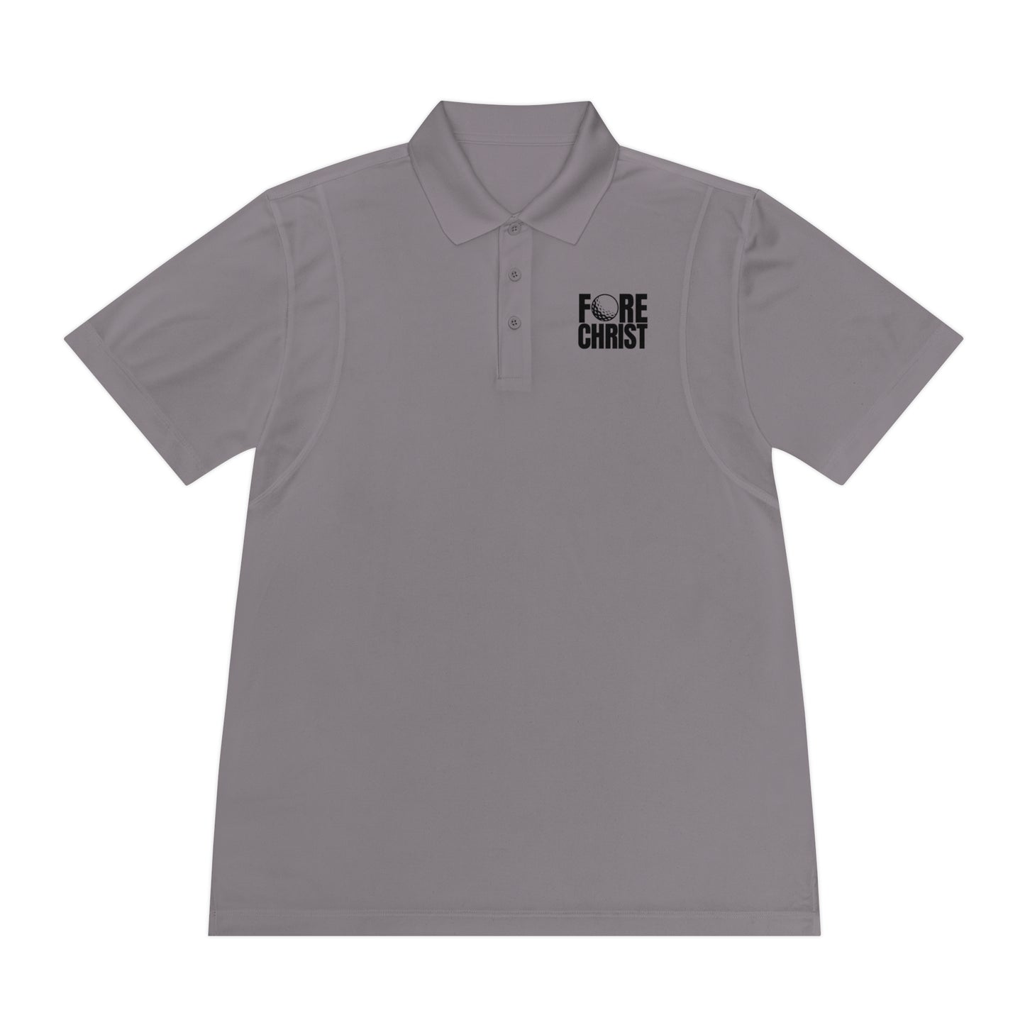 Men's 'Fore Christ' Sport Polo Shirt, Faith-Inspired Activewear, Christian Polo for Golf & Casual Outings, Men's Casual Wear