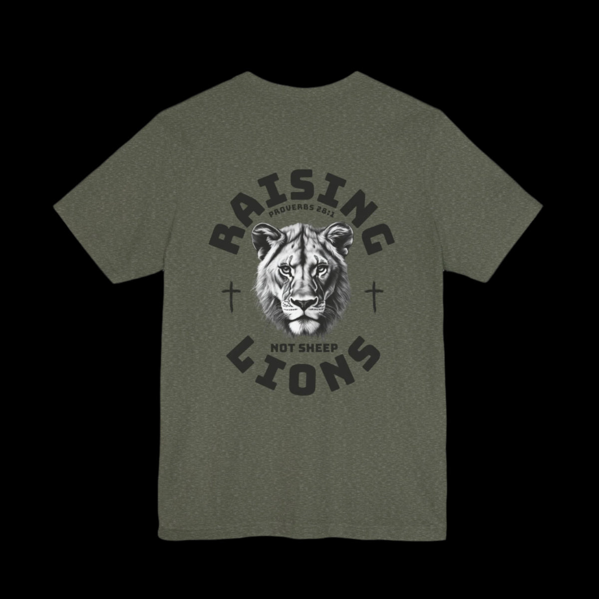 Raising Lions Not Sheep Adult Short Sleeve Tee