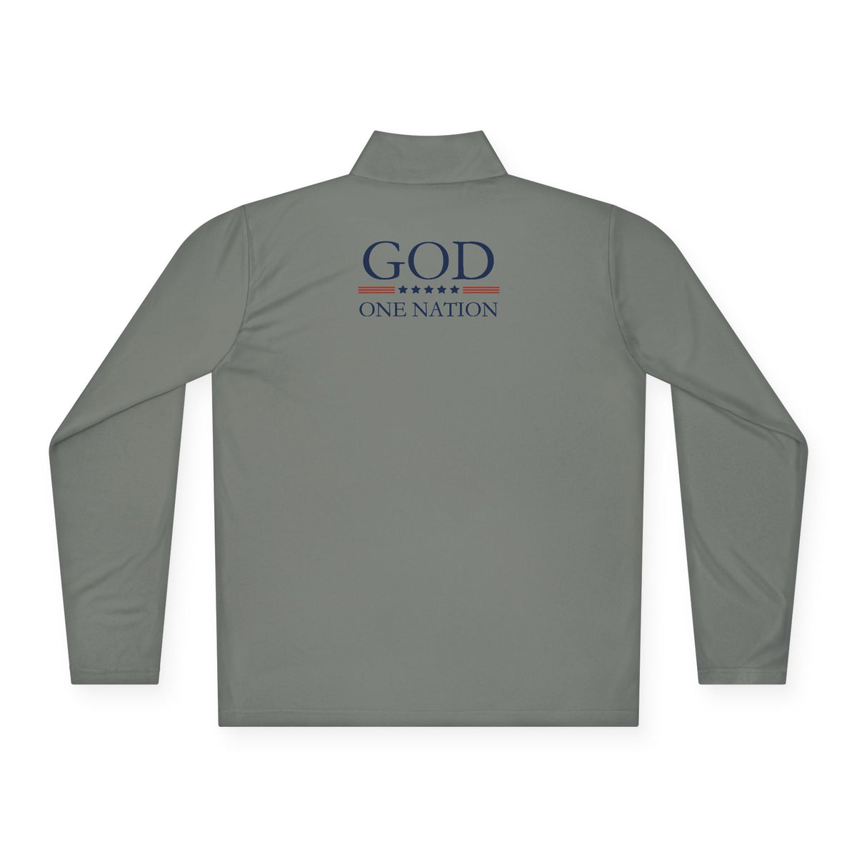 1776 One Nation Under God Patriotic Quarter-Zip. Fast Drying And Lightweight Athletic Pullover
