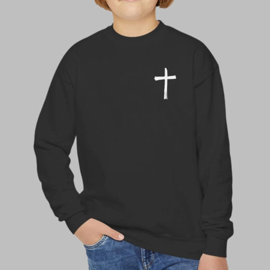 Kids Lions Never Bow Down To Hyenas Youth Crewneck Sweatshirt