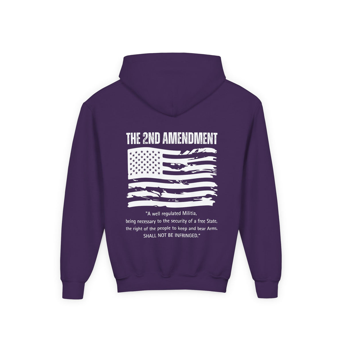 Youth 2nd Amendment Flag Design Hoodie, Kids 2A Sweatshirt, Gift for Teens, Patriotic Apparel, Flag Hoodie