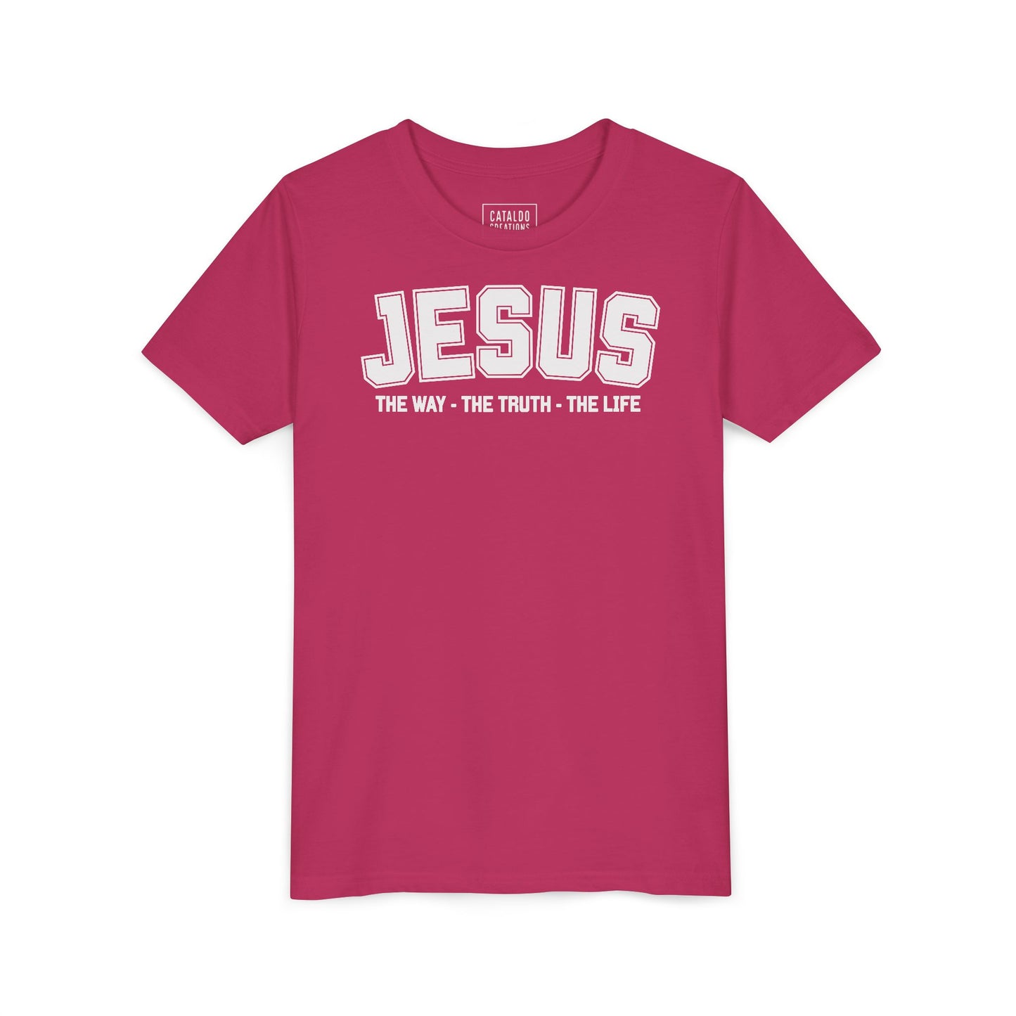 Faith-Inspired Youth Tee - Jesus - The Way, The Truth, The Life, Christian Apparel, Faith-Based Gift, Youth Clothing