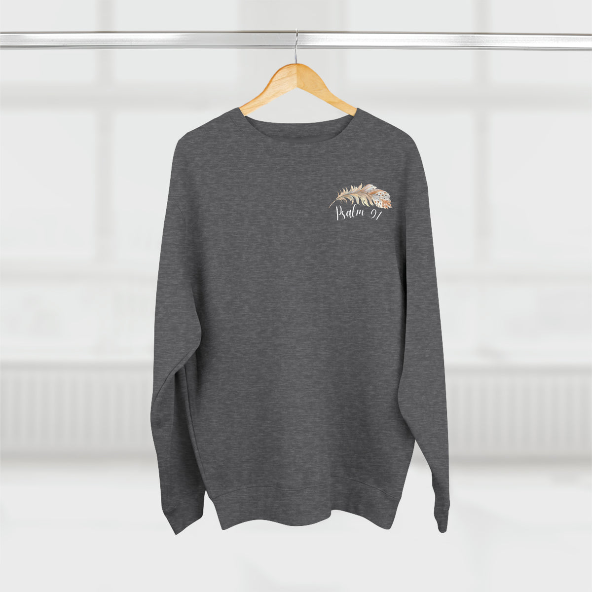 Super Soft Psalm 91 Christian Women's Bible Verse Sweatshirt - Under His Wings You Will Find Refuge Crewneck Scripture Gospel Apparel