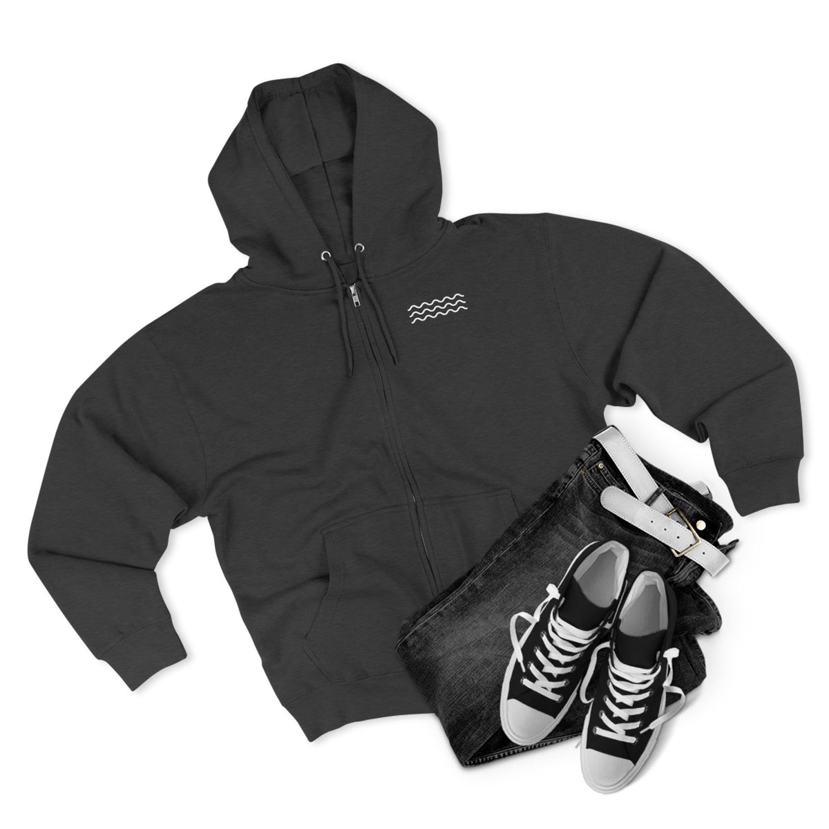 Even The Wind And The Waves Obey Him Full Zip Hoodie, Christian Bible Verse Ocean Zip Up Hooded Sweatshirt