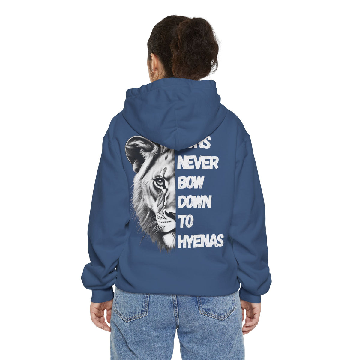 Lions Never Bow Down To Hyenas Adult Premium Hoodie
