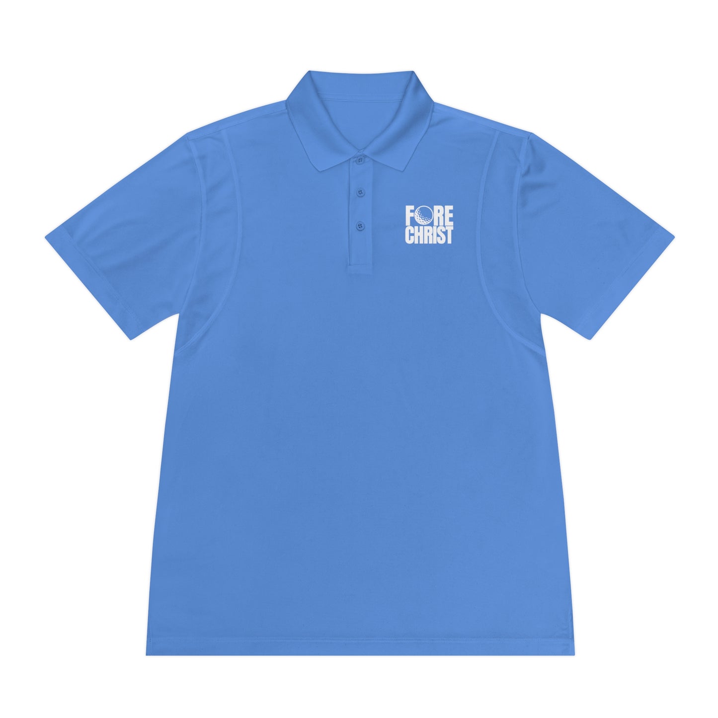 Men's 'Fore Christ' Sport Polo Shirt, Faith-Inspired Activewear, Christian Polo for Golf & Casual Outings, Men's Casual Wear
