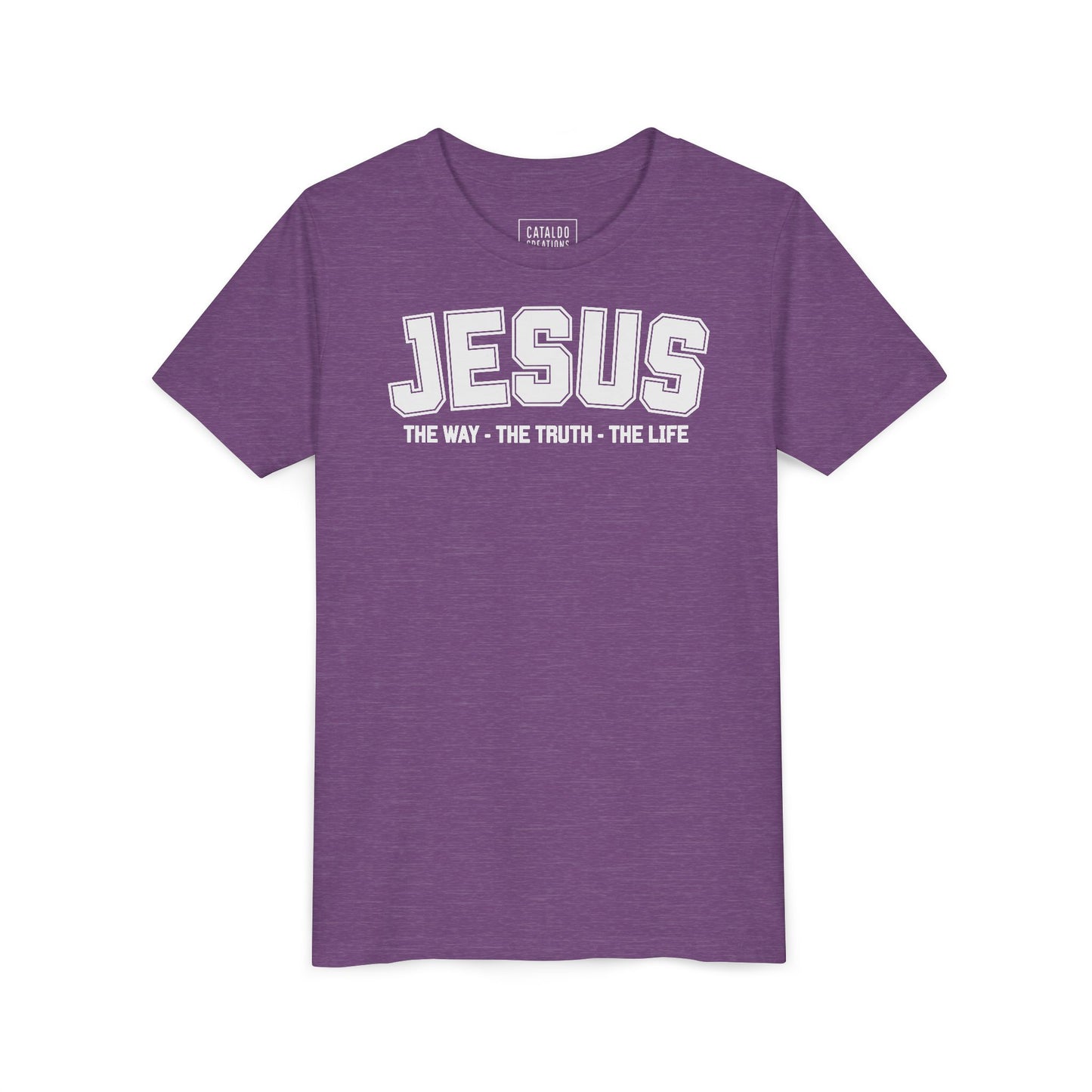 Faith-Inspired Youth Tee - Jesus - The Way, The Truth, The Life, Christian Apparel, Faith-Based Gift, Youth Clothing