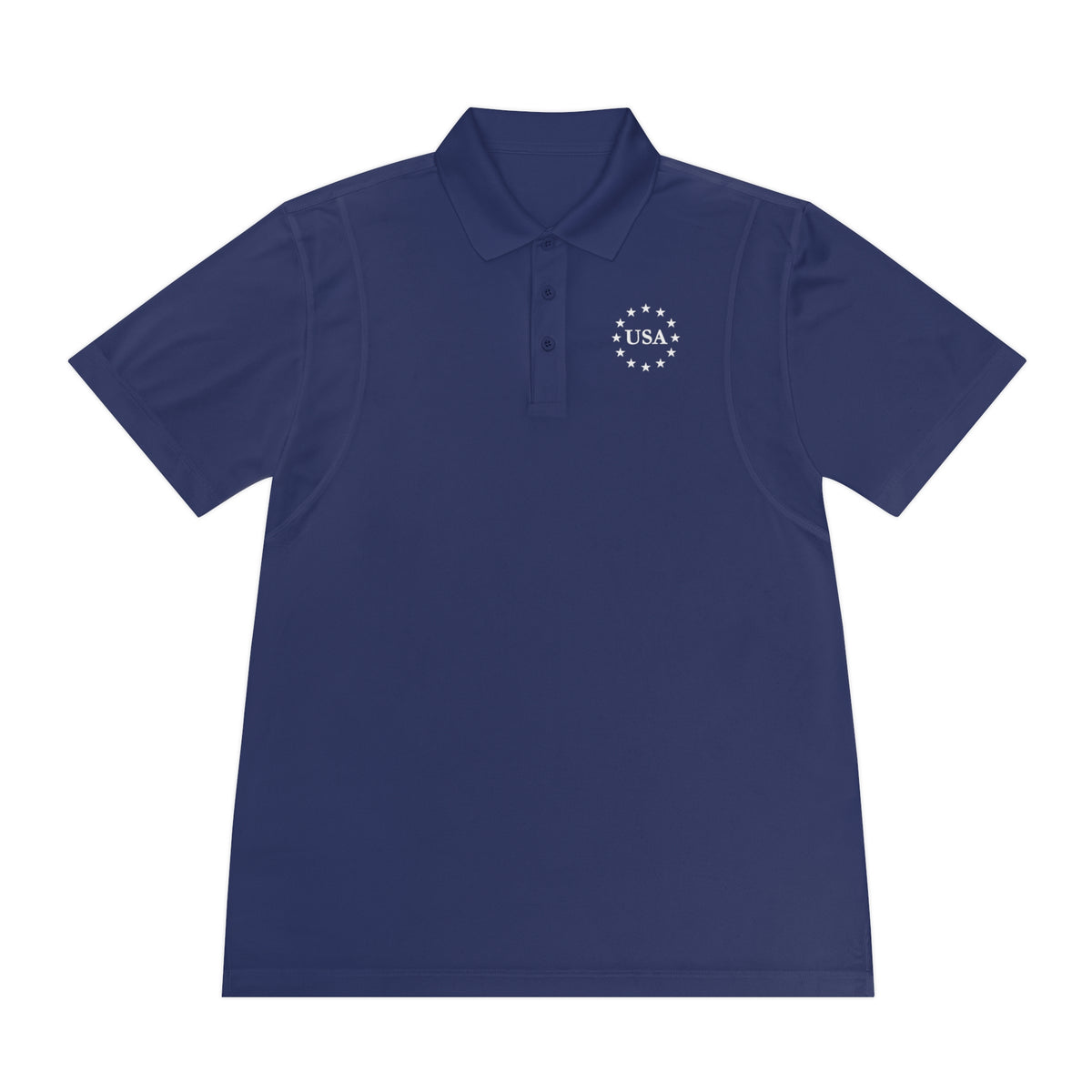 USA American Flag Men's Sport Polo Shirt - Patriotic Golf Polo