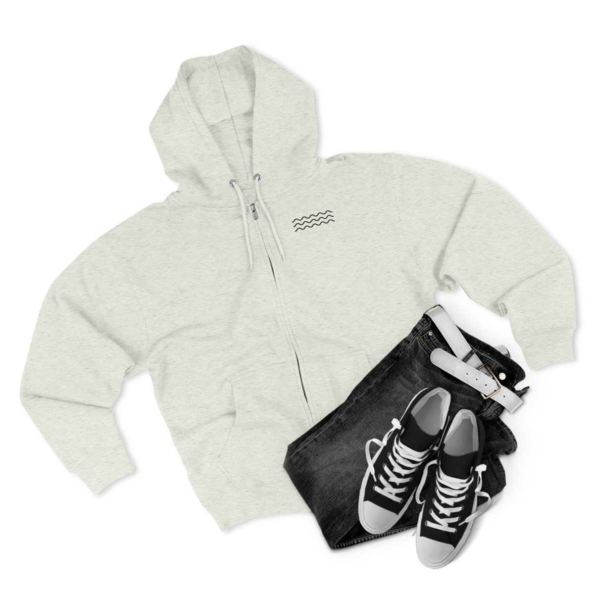 Even The Wind And The Waves Obey Him Full Zip Hoodie, Christian Bible Verse Ocean Zip Up Hooded Sweatshirt