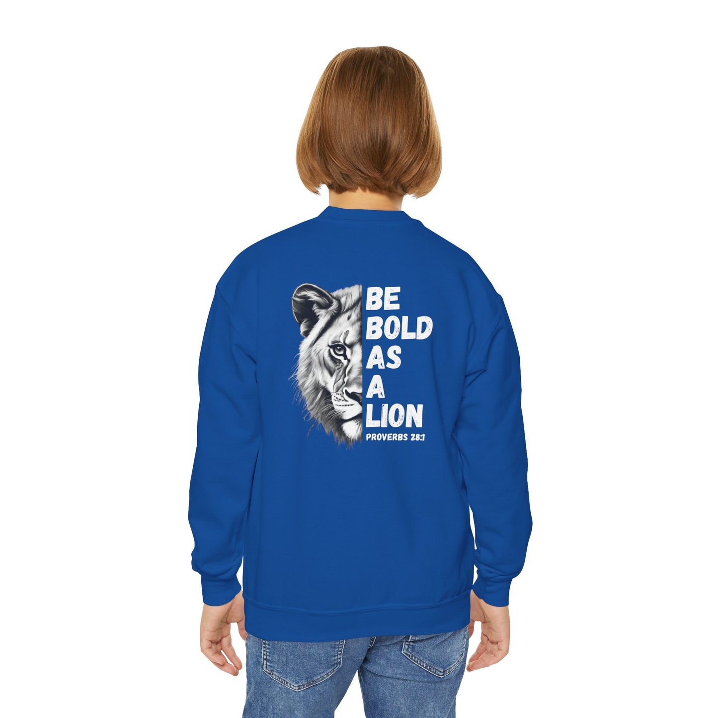 Kids Be Bold As A Lion Youth Crewneck Sweatshirt