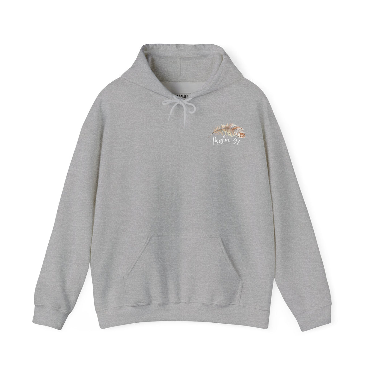 Psalm 91:4 Under His Wings You Will Find Refuge Heavyweight Sweatshirt, Feather Design For Women, Beautiful Christian Apparel