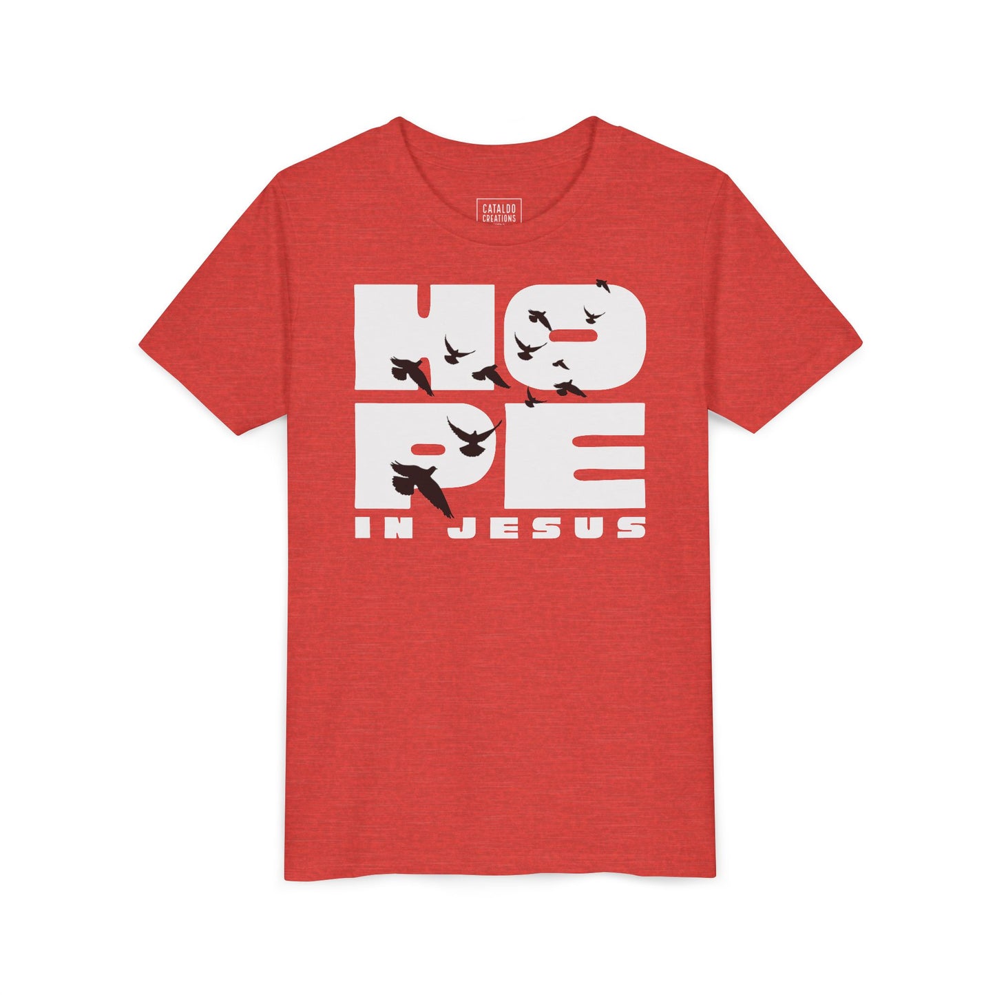 Hope in Jesus Youth Tee, Inspirational Kids Shirt, Faith-Based T-Shirt, Christian Apparel, Gifts for Church Events