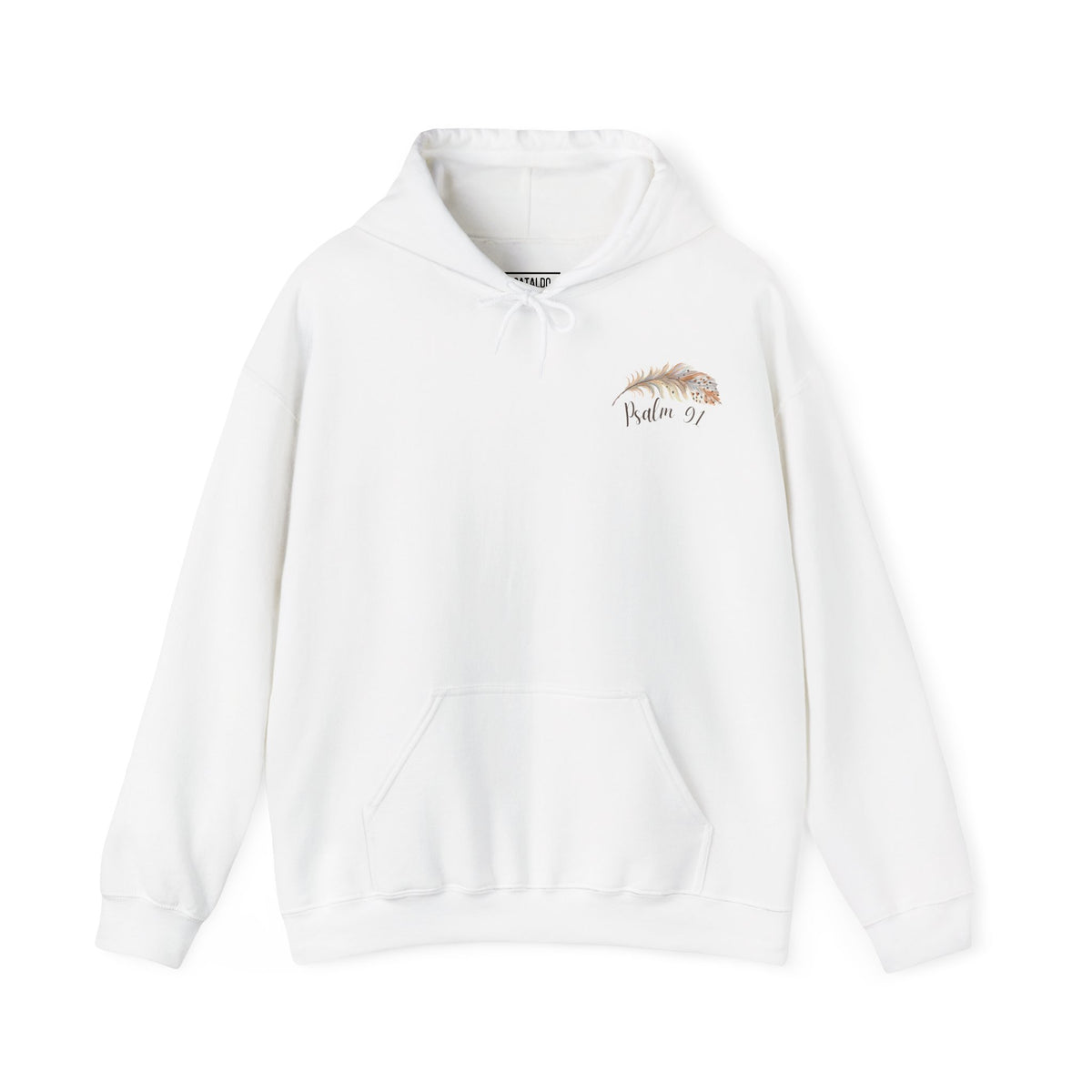 Psalm 91:4 Under His Wings You Will Find Refuge Heavyweight Sweatshirt, Feather Design For Women, Beautiful Christian Apparel