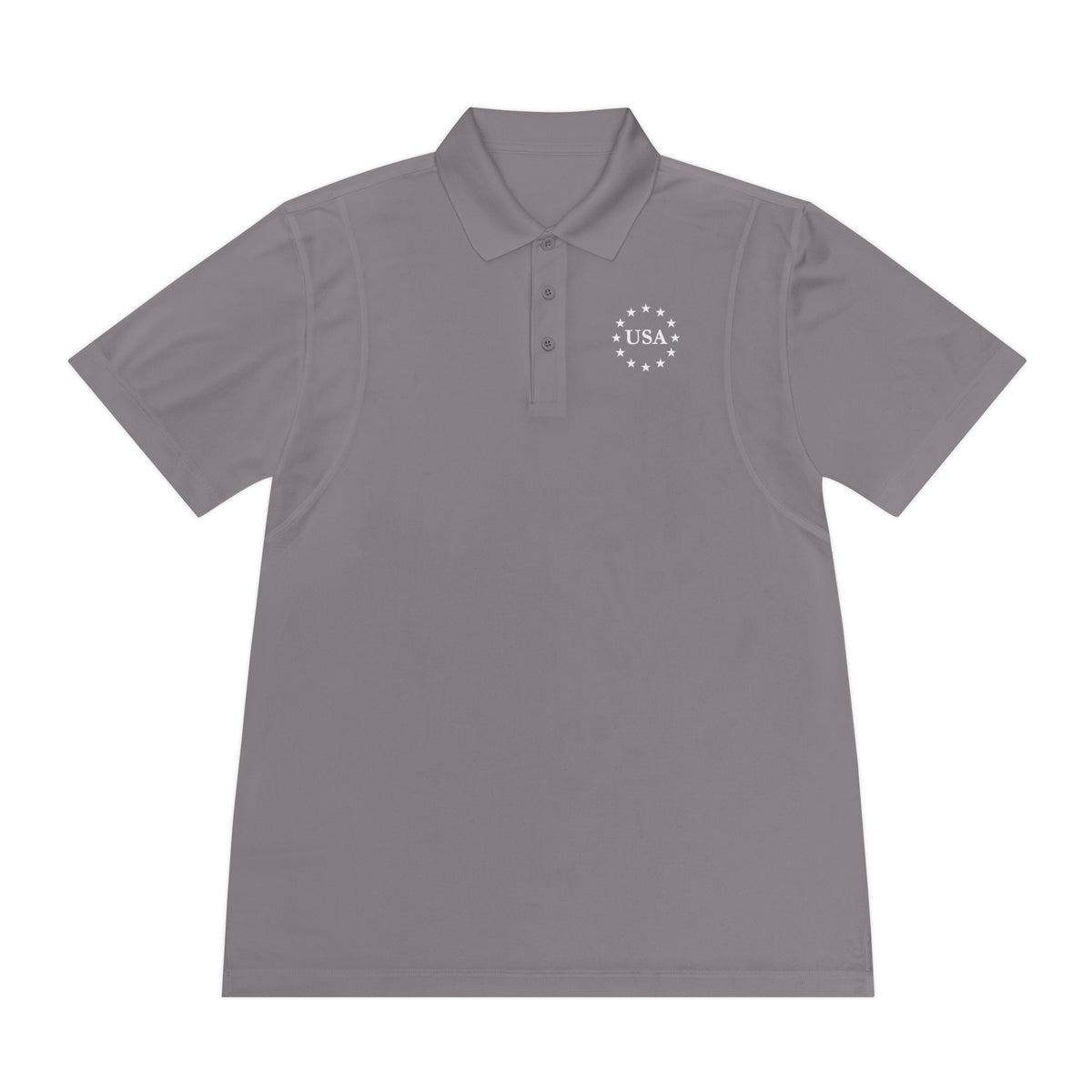 USA American Flag Men's Sport Polo Shirt - Patriotic Golf Polo