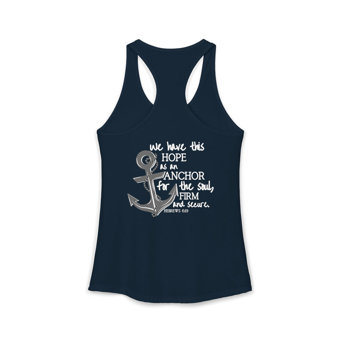 Women's Racerback Nautical Bible Verse Tank Top