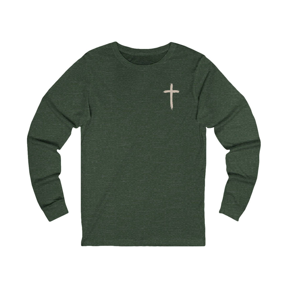 Look at the Birds Of The Air Long Sleeve Tee — Matthew 6:26 Christian Cross Scripture Shirt