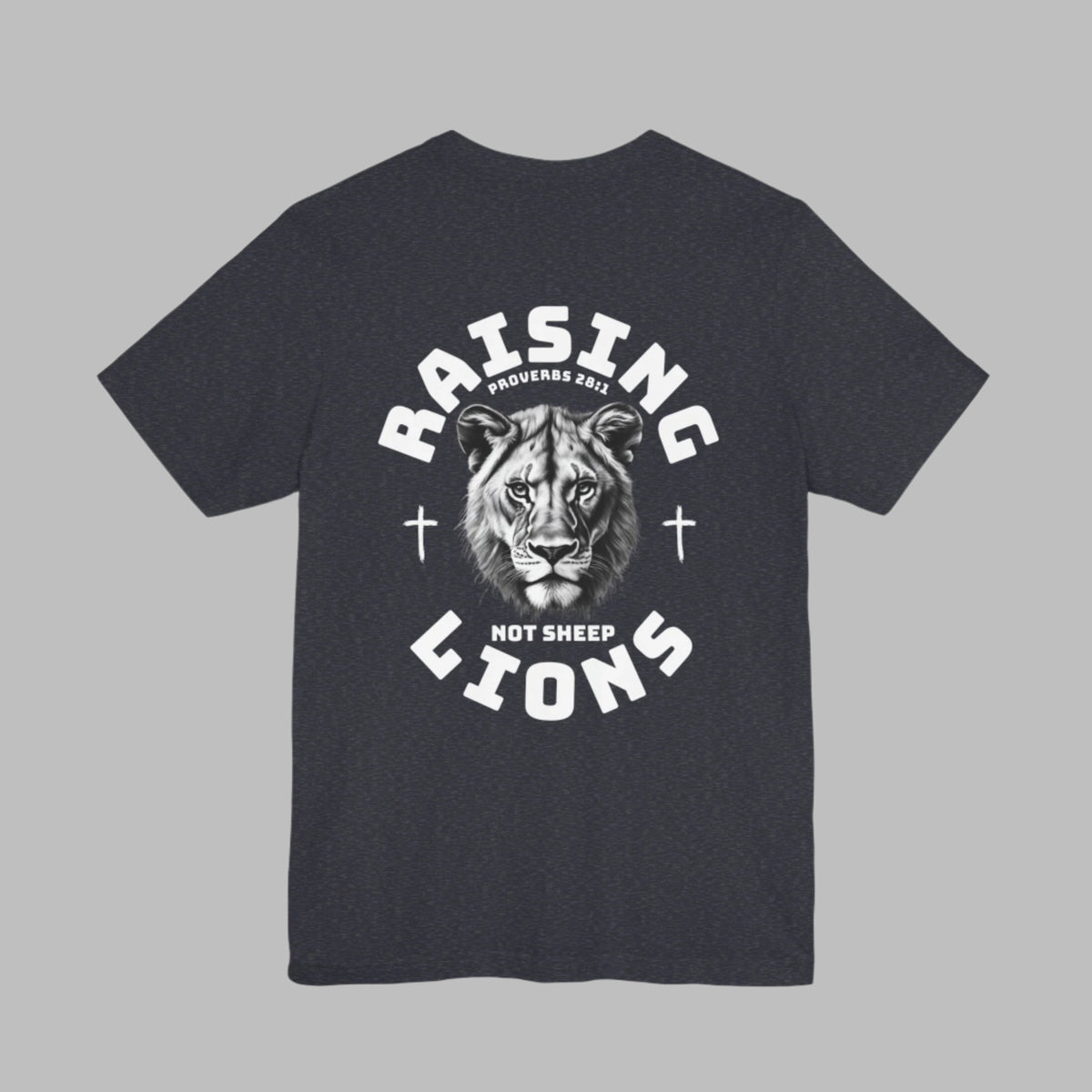 Raising Lions Not Sheep Adult Short Sleeve Tee