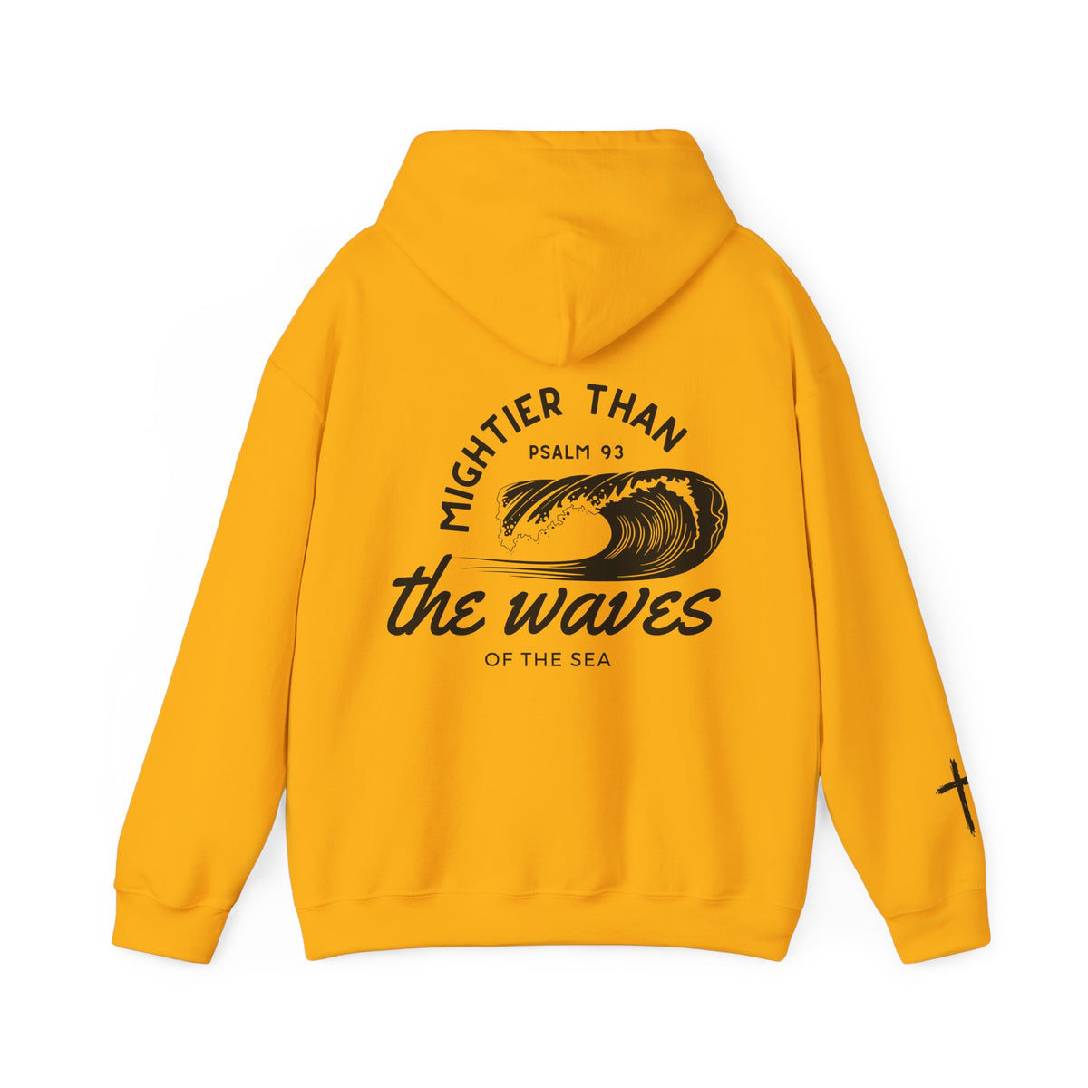 Faith-Inspired Psalm 93 Hooded Sweatshirt, 'Mightier Than The Waves Of The Sea' Cozy Hoodie, Christian Sweatshirt