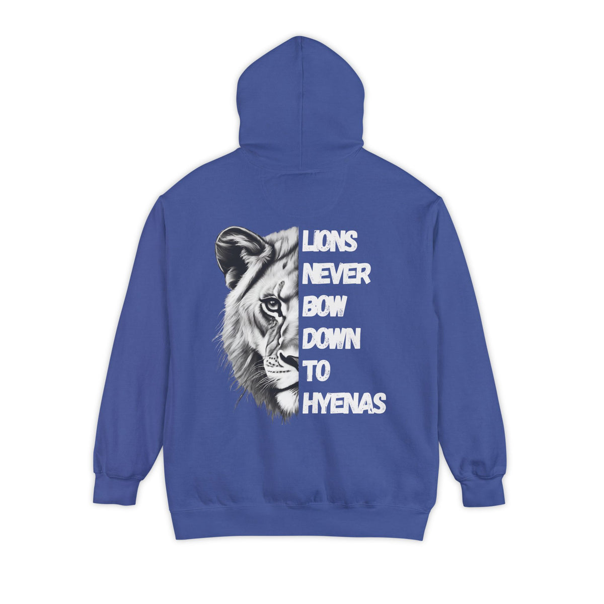 Lions Never Bow Down To Hyenas Adult Premium Hoodie
