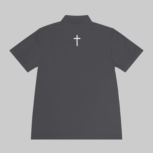 Men's 'Fore Christ' Sport Polo Shirt, Faith-Inspired Activewear, Christian Polo for Golf & Casual Outings, Men's Casual Wear
