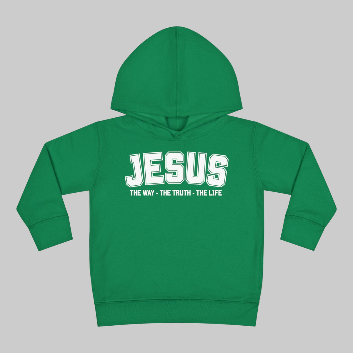 Toddler Jesus The Way, The Truth, The Life Pullover Fleece Hoodie, Christian Jesus Hoodie For Toddlers