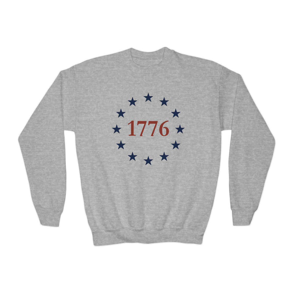 Kids One Nation Under God 1776 Crewneck Sweatshirt