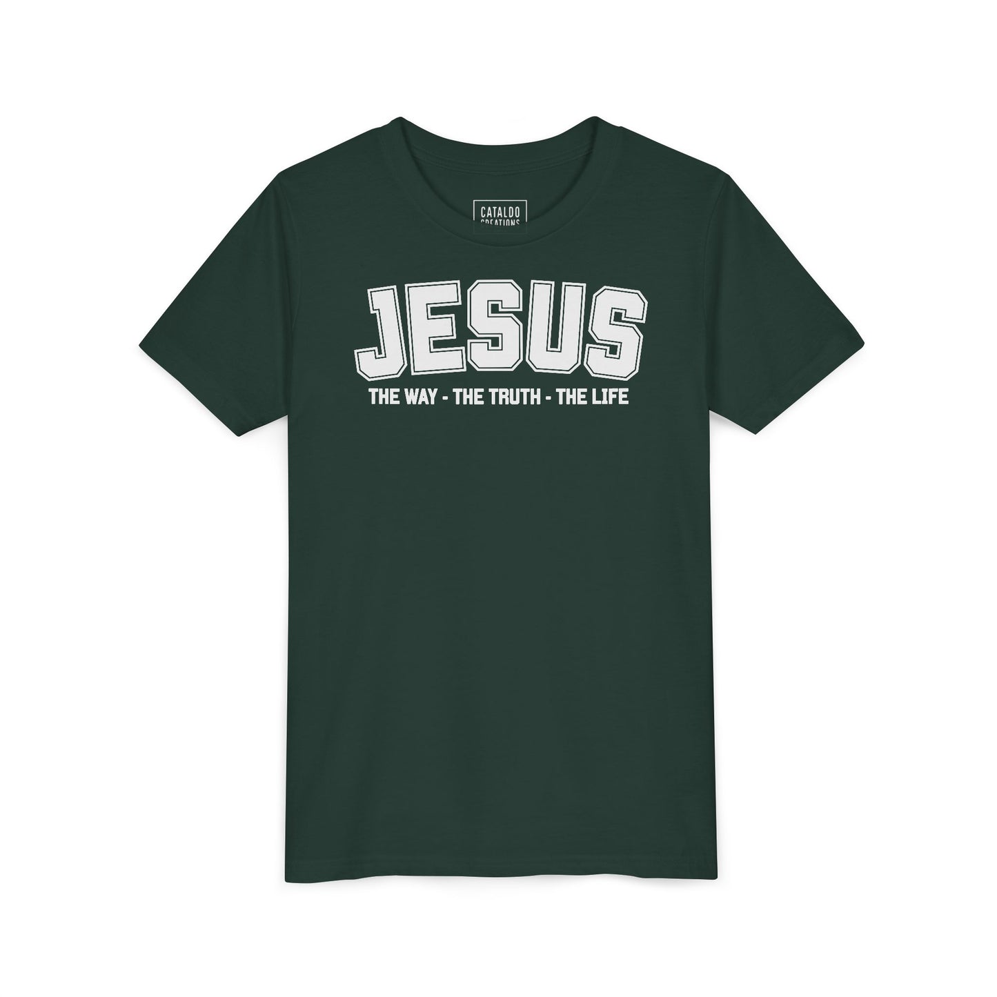 Faith-Inspired Youth Tee - Jesus - The Way, The Truth, The Life, Christian Apparel, Faith-Based Gift, Youth Clothing