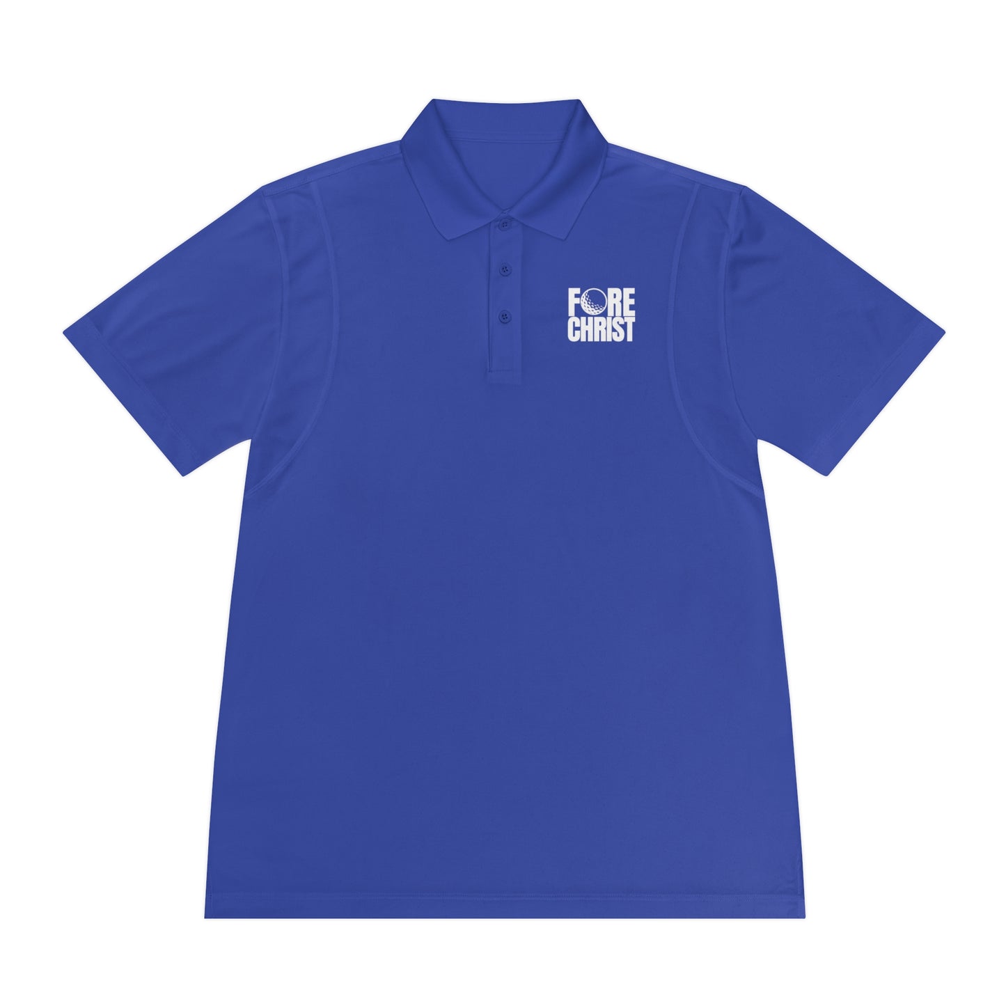 Men's 'Fore Christ' Sport Polo Shirt, Faith-Inspired Activewear, Christian Polo for Golf & Casual Outings, Men's Casual Wear