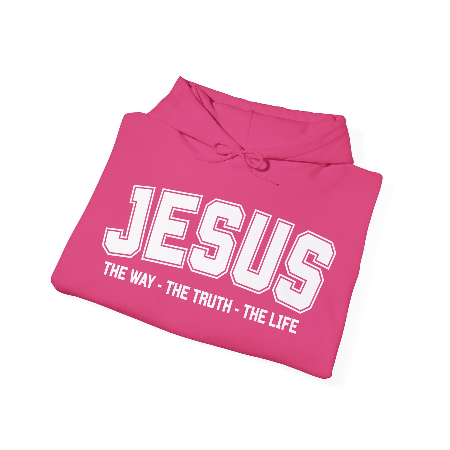 Jesus The Way The Truth The Life Inspirational Hoodie for Faithful Individuals, Religious Gift, Christian Apparel, Spiritual Wear