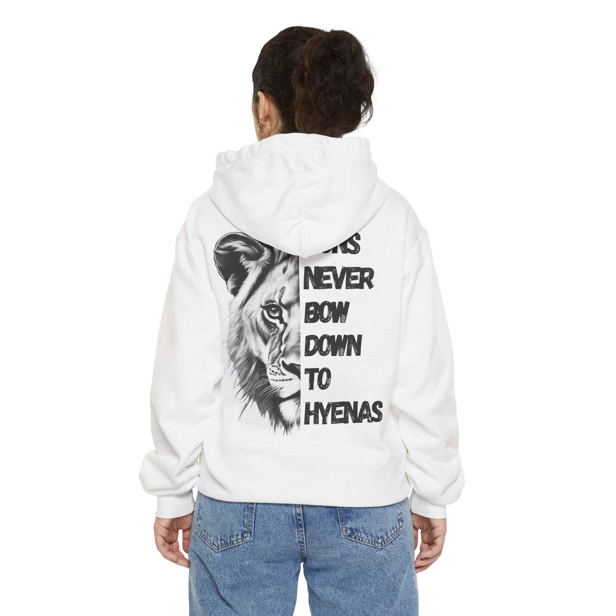 Lions Never Bow Down To Hyenas Adult Premium Hoodie