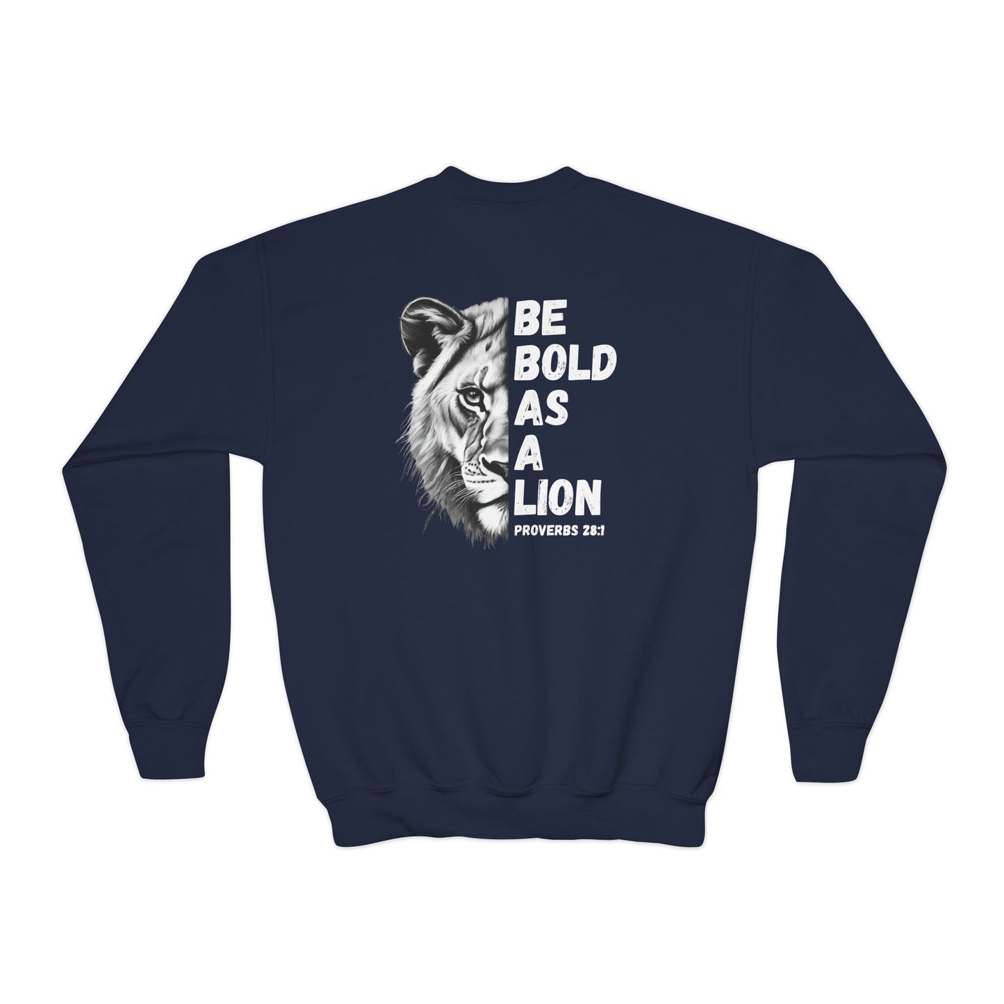Kids Be Bold As A Lion Youth Crewneck Sweatshirt