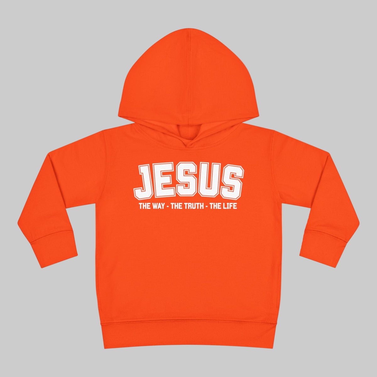 Toddler Jesus The Way, The Truth, The Life Pullover Fleece Hoodie, Christian Jesus Hoodie For Toddlers