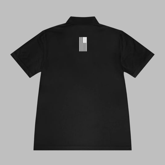 Patriotic Men's Sport Polo Shirt - Patriotic Eagle And American Flag Golf Polo