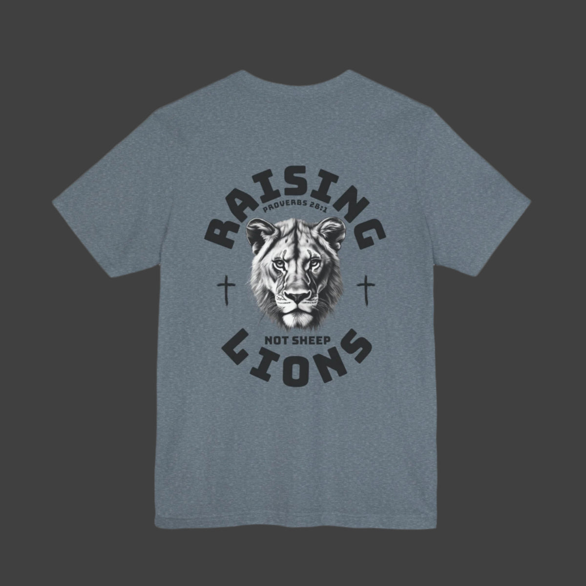 Raising Lions Not Sheep Adult Short Sleeve Tee