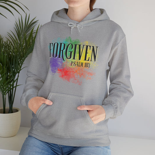 Forgiven Psalms Bible Verse Adult Heavyweight Hooded Sweatshirt