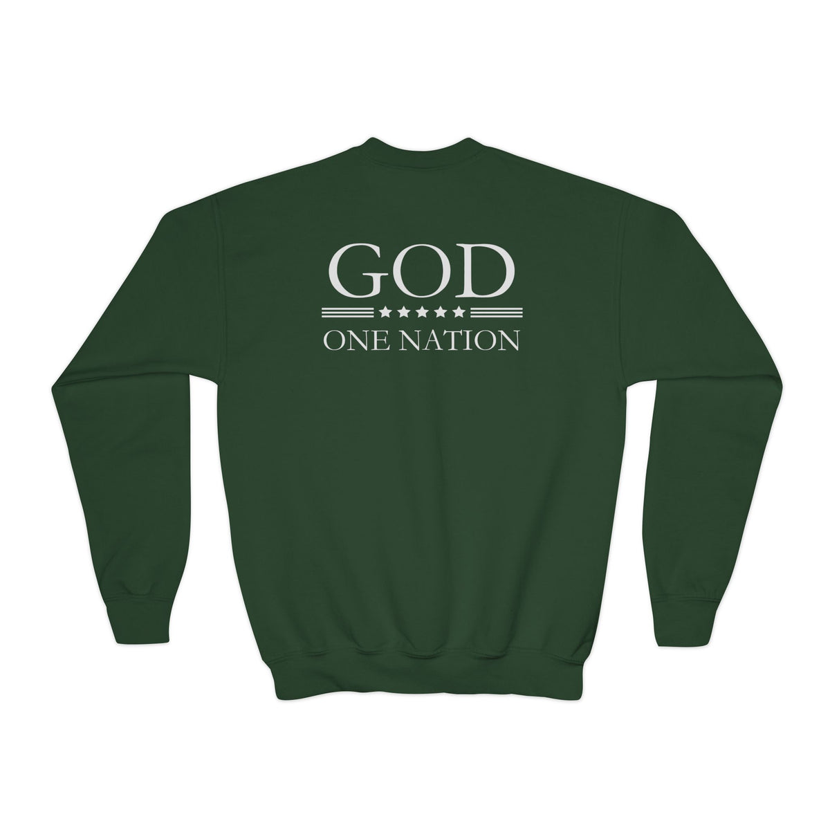 Kids One Nation Under God 1776 Crewneck Sweatshirt
